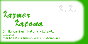 kazmer katona business card